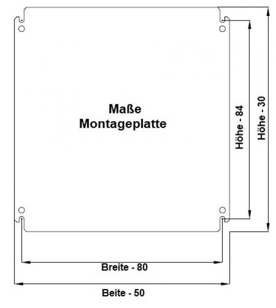 Stahlblech Schaltschrank  400x600x300 mm HBT IP66 eintürig  mit Sichttür mit verzinkter Metall-Montageplatte und Erdungsband